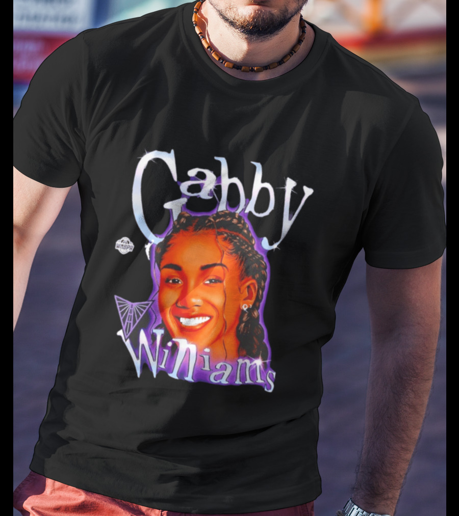 Gabby Williams WNBA Basketball Gabby Williams Text And Sketch T-Shirt