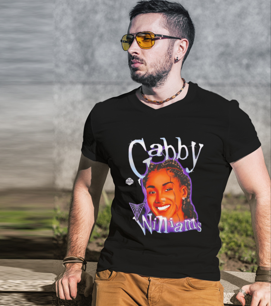 Gabby Williams WNBA Basketball Gabby Williams Text And Sketch T-Shirt