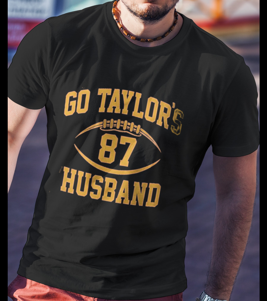 Go Taylor's 87 Husband Football Team Support T-Shirt