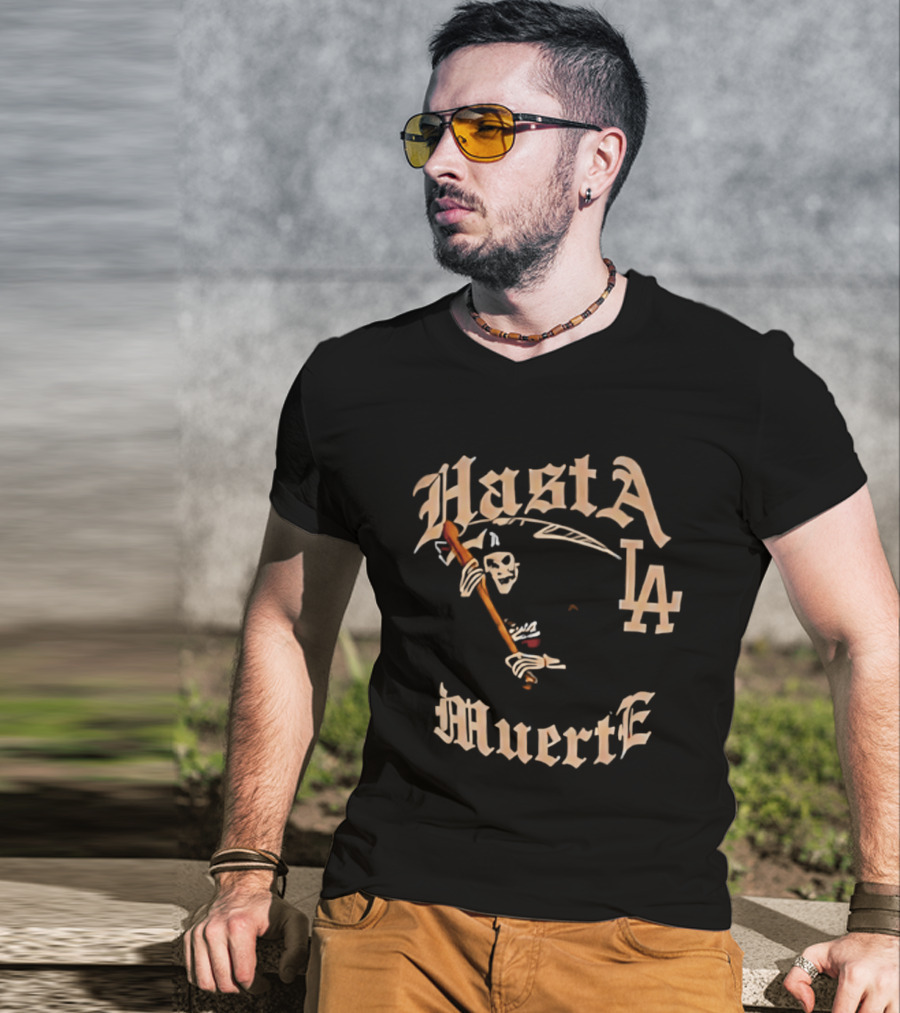 Hasta La Muerte Grim Reaper LA Dodgers T-Shirt