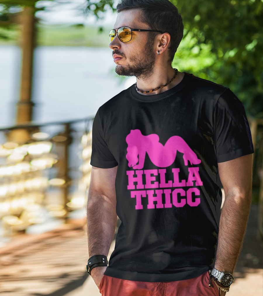 Hella Thicc Curvy Body Positive Pink T-Shirt