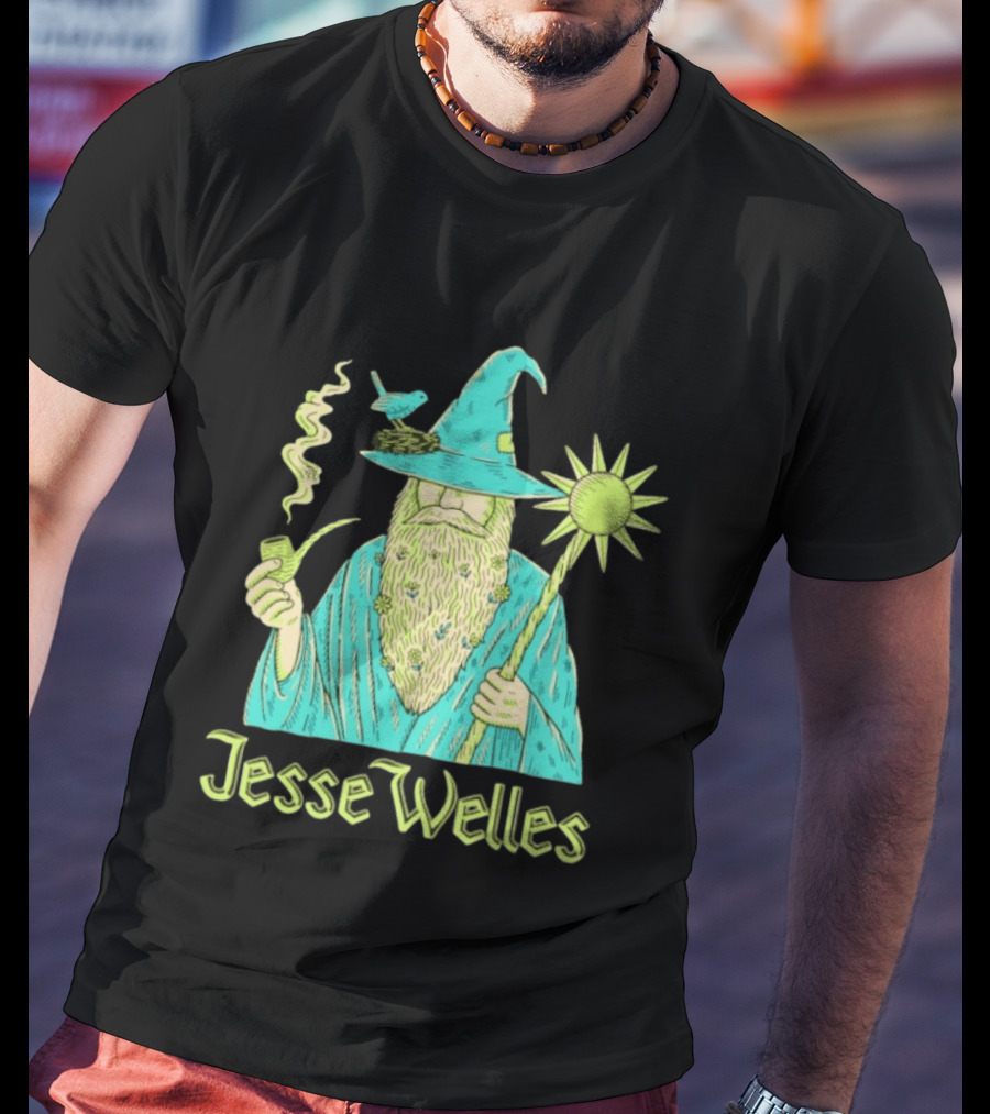 Jesse Welles Wizard Pipe Staff Bird Wizardry Magic T-Shirt