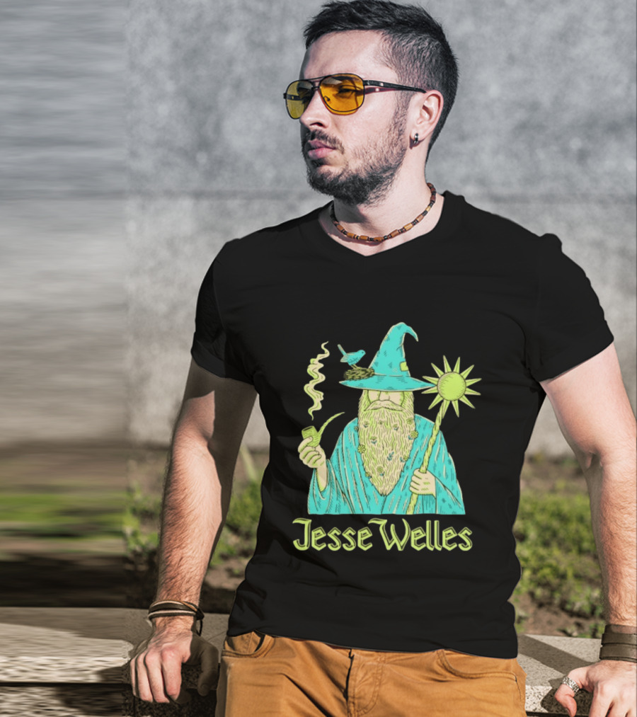Jesse Welles Wizard Pipe Staff Bird Wizardry Magic T-Shirt