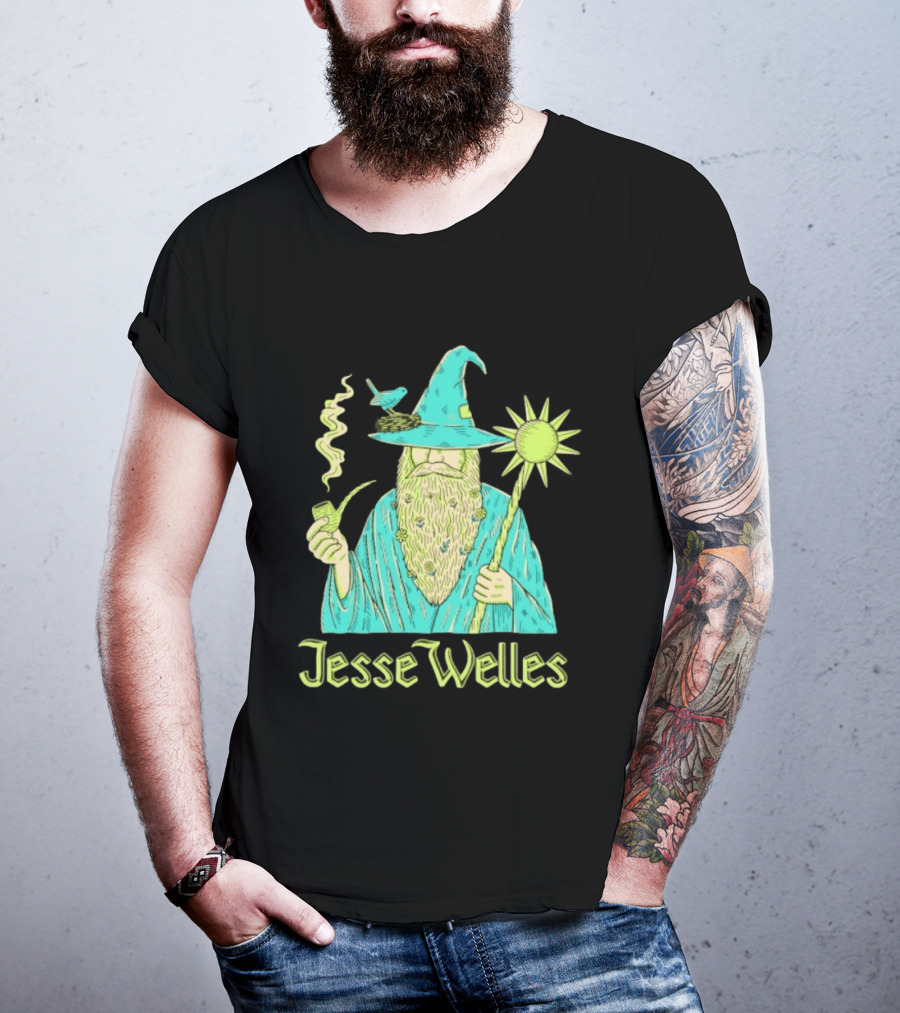 Jesse Welles Wizard Pipe Staff Bird Wizardry Magic T-Shirt