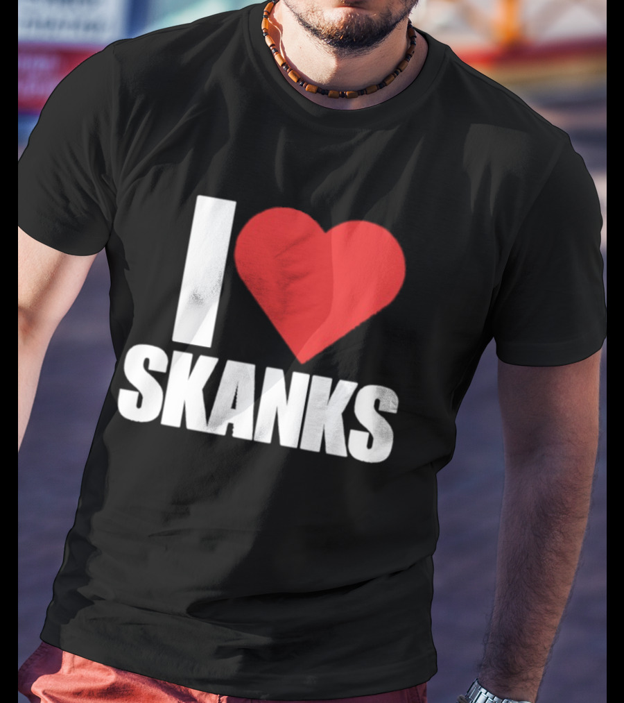 I Heart Skanks Red Love Symbol Humor T-Shirt