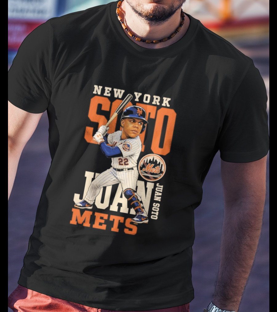 New York Mets Juan Soto 2026 MLB Season Caricature Mets T-Shirt