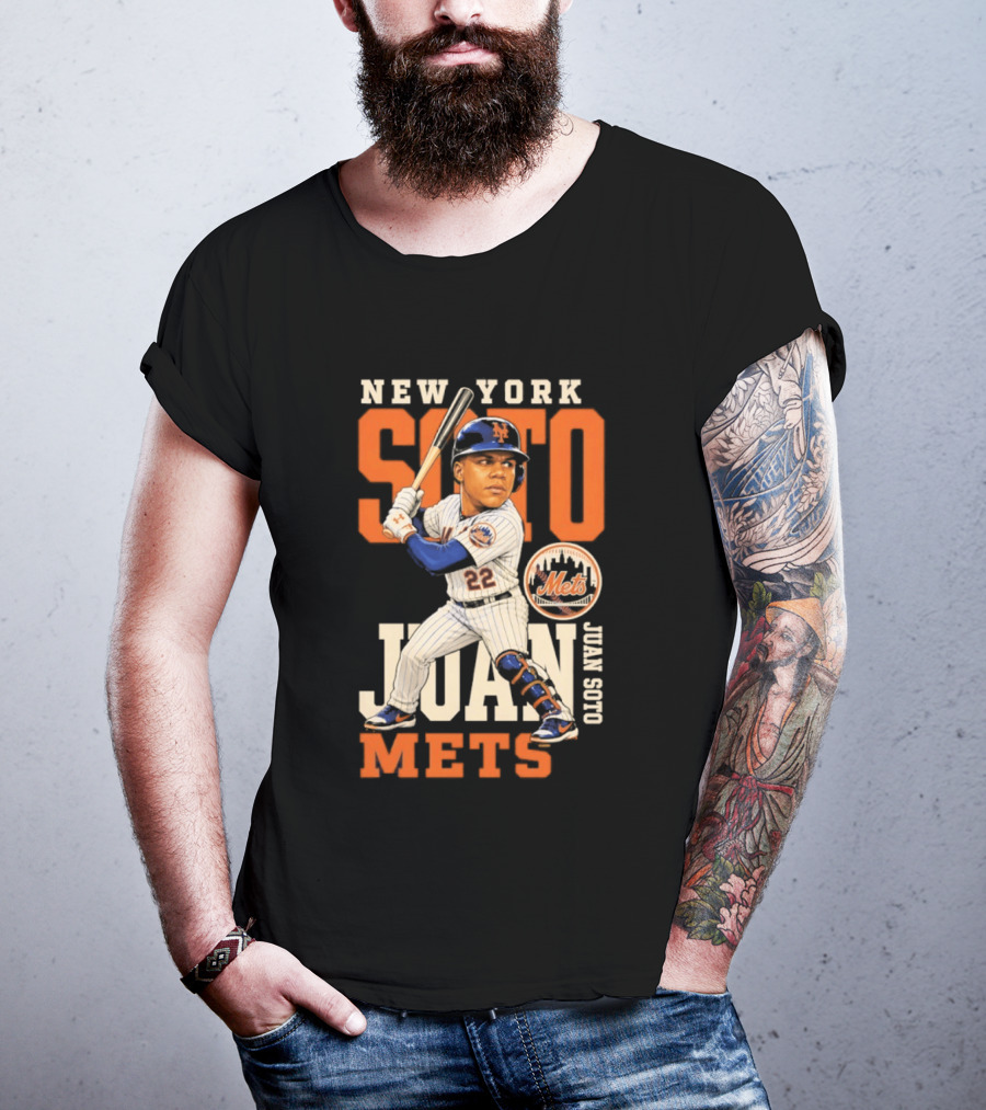 New York Mets Juan Soto 2026 MLB Season Caricature Mets T-Shirt