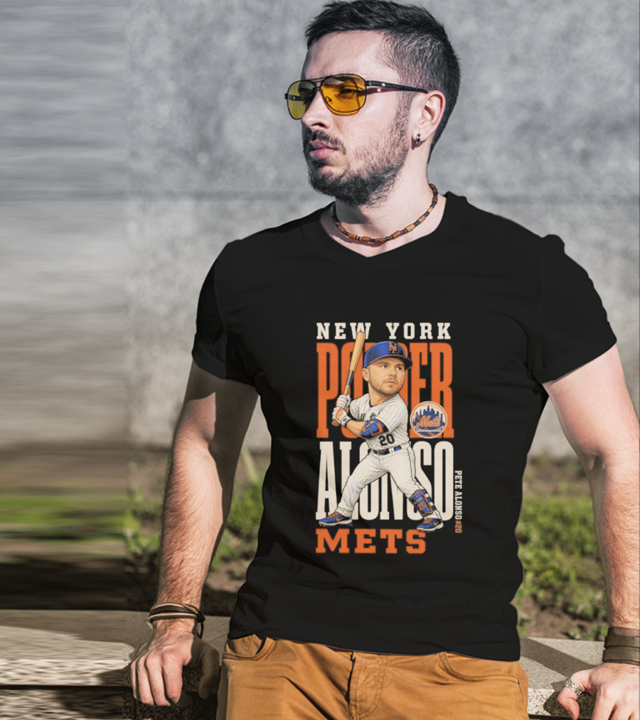 New York Mets Pete Alonso Power 2026 MLB Season T-Shirt