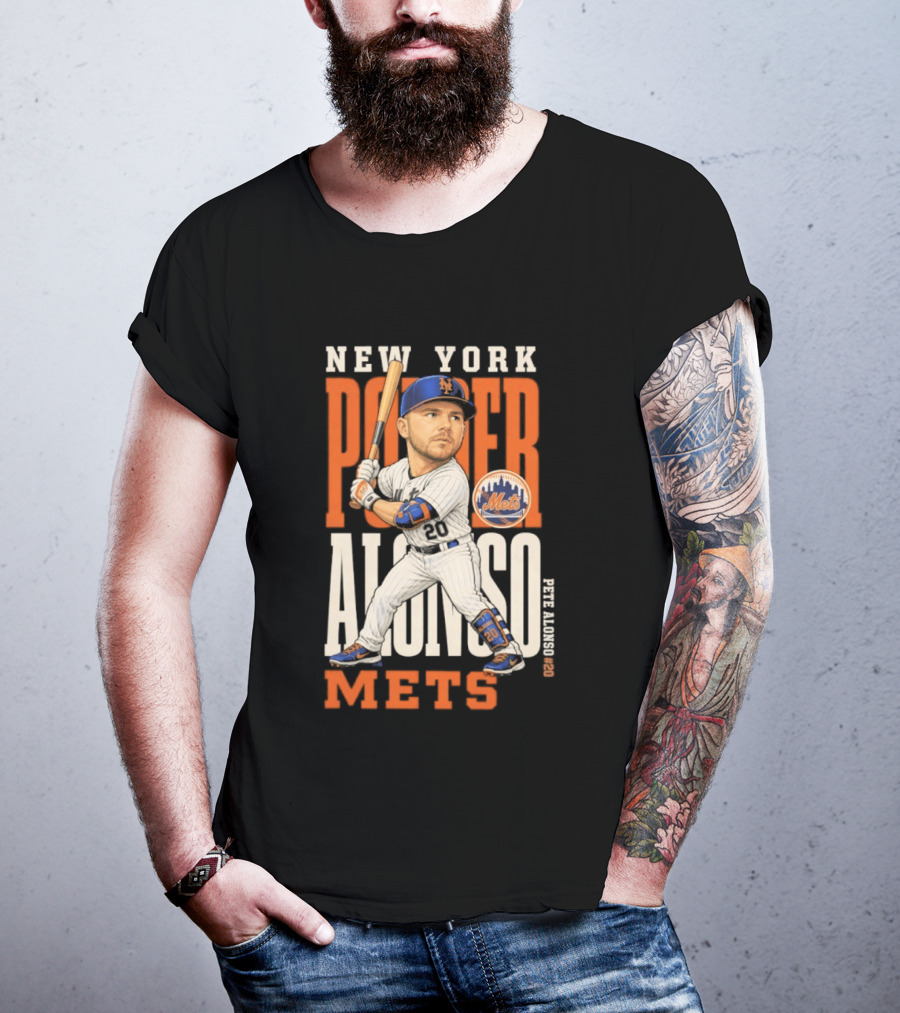 New York Mets Pete Alonso Power 2026 MLB Season T-Shirt