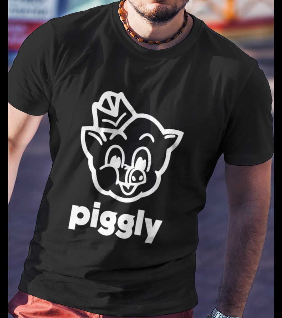 Piggly Wiggly Vintage Cartoon Mascot Retro Grocery T-Shirt