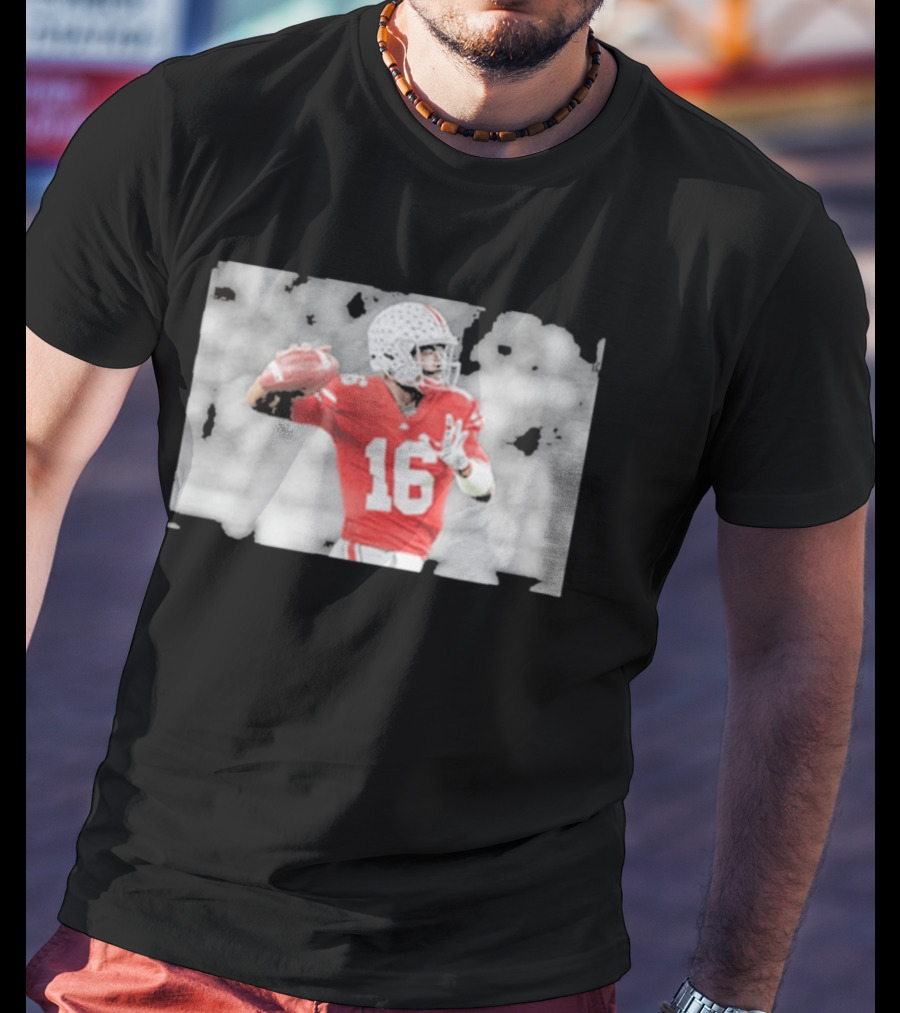 J.T. Barrett Ohio State Buckeyes #16 Football Quarterback Legend T-Shirt