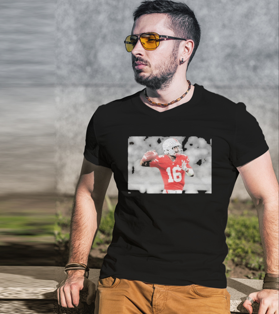 J.T. Barrett Ohio State Buckeyes #16 Football Quarterback Legend T-Shirt