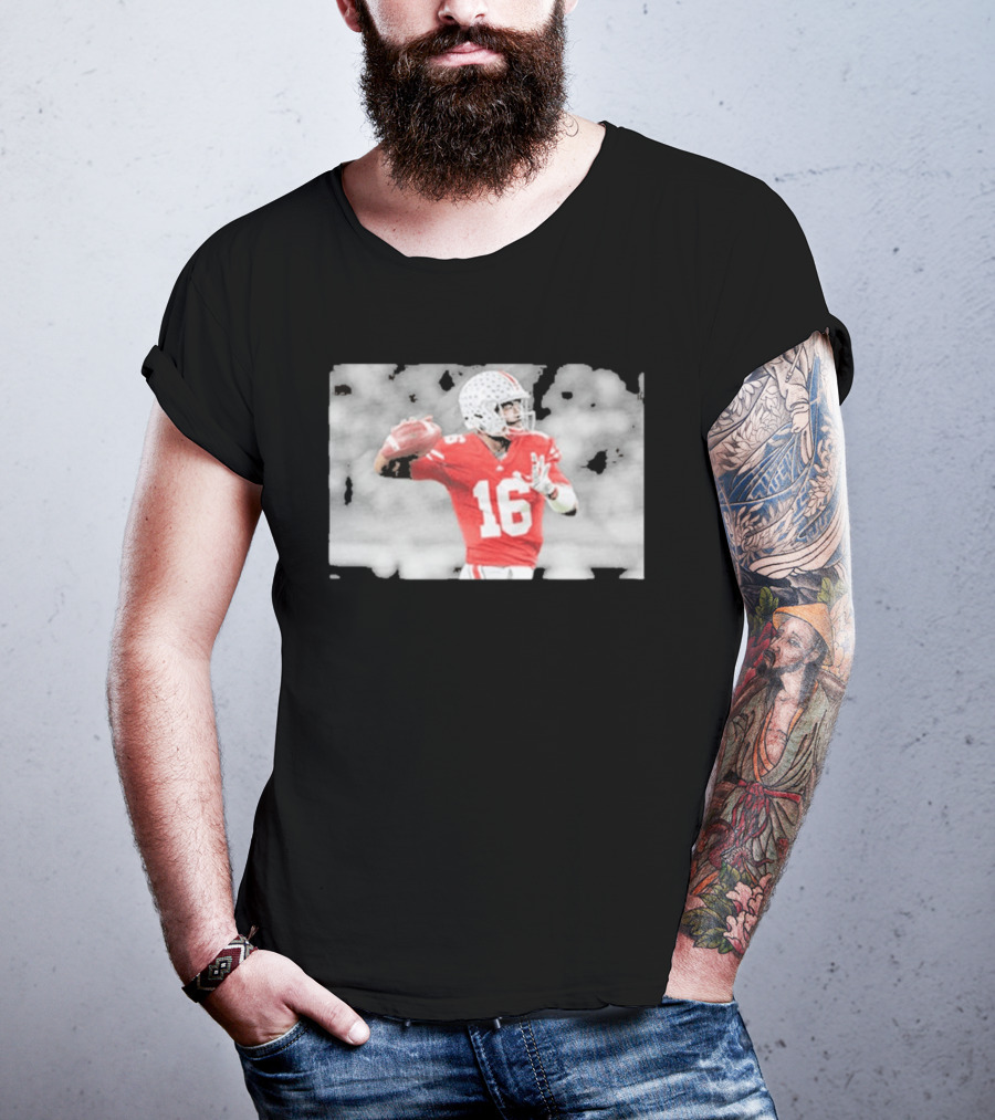 J.T. Barrett Ohio State Buckeyes #16 Football Quarterback Legend T-Shirt
