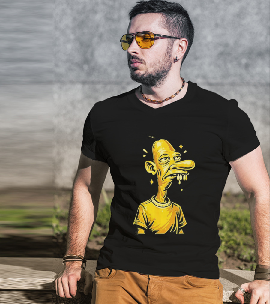 Neegy Manny Gold Statue Cartoon Character Original T-Shirt