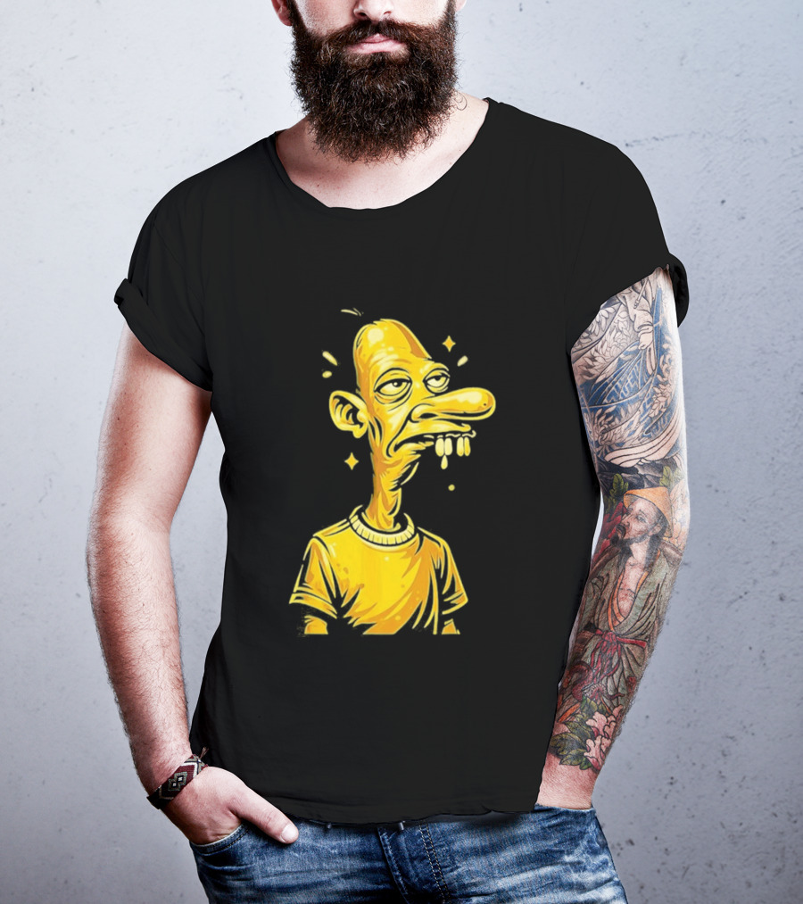 Neegy Manny Gold Statue Cartoon Character Original T-Shirt