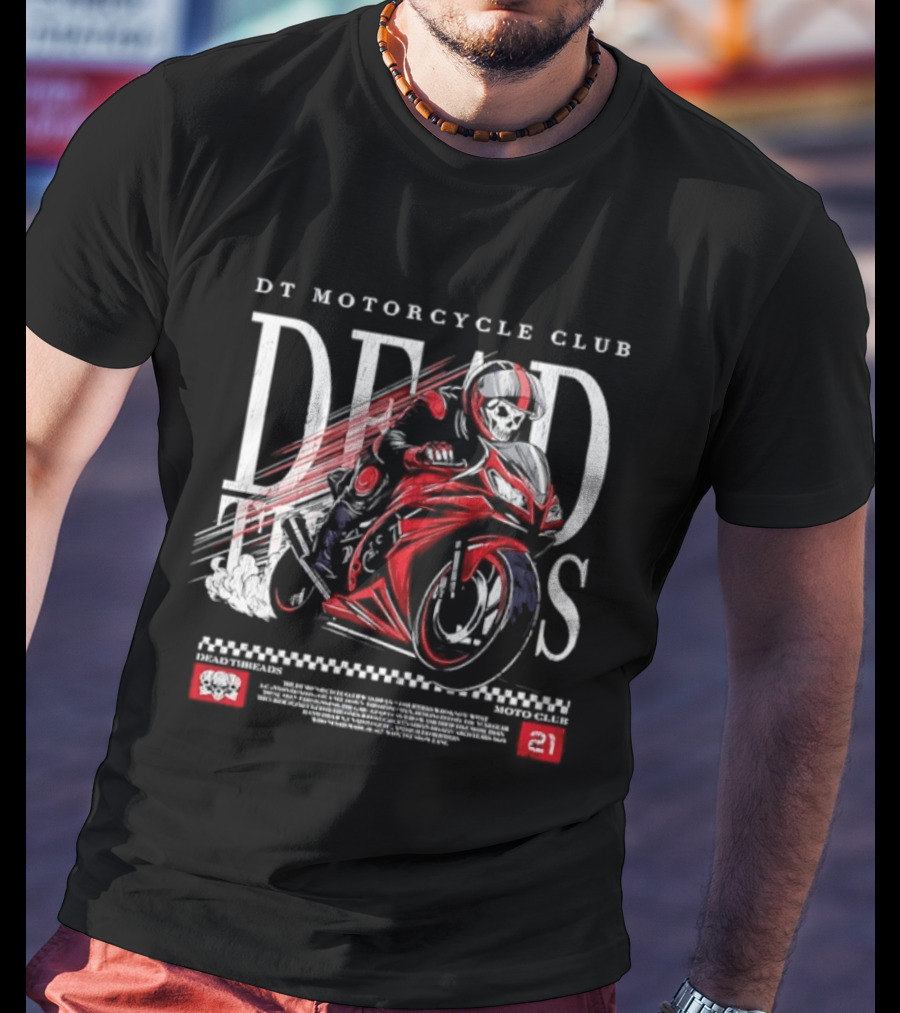 DT Motorcycle Club Dead Threads Moto Club Skeleton Rider 21 T-Shirt