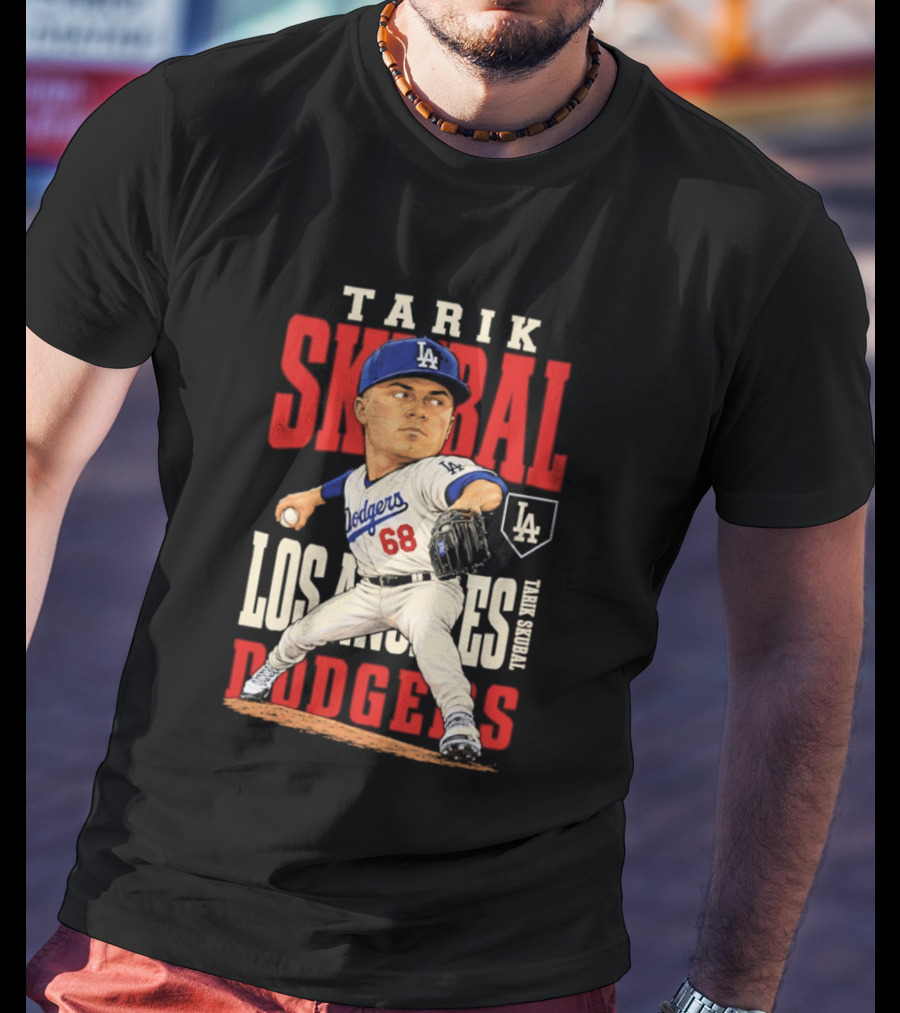 Tarik Skubal Los Angeles Dodgers 2026 MLB Season Dodgers 68 Caricature T-Shirt