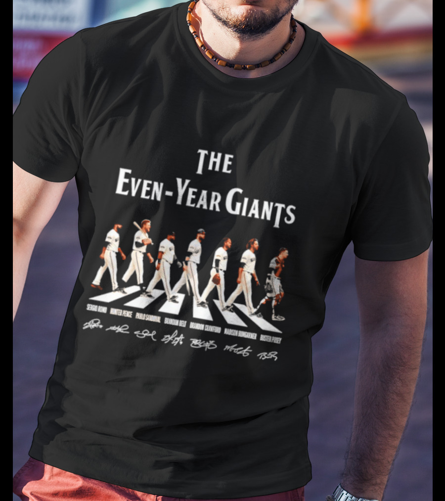 The Even Year Giants San Francisco Giants Player Abbey Road Beatles T-Shirt