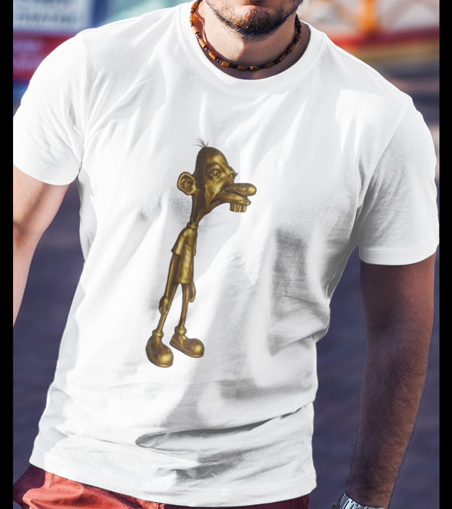 Neegy Meme Cartoon Golden Character Statue T-Shirt