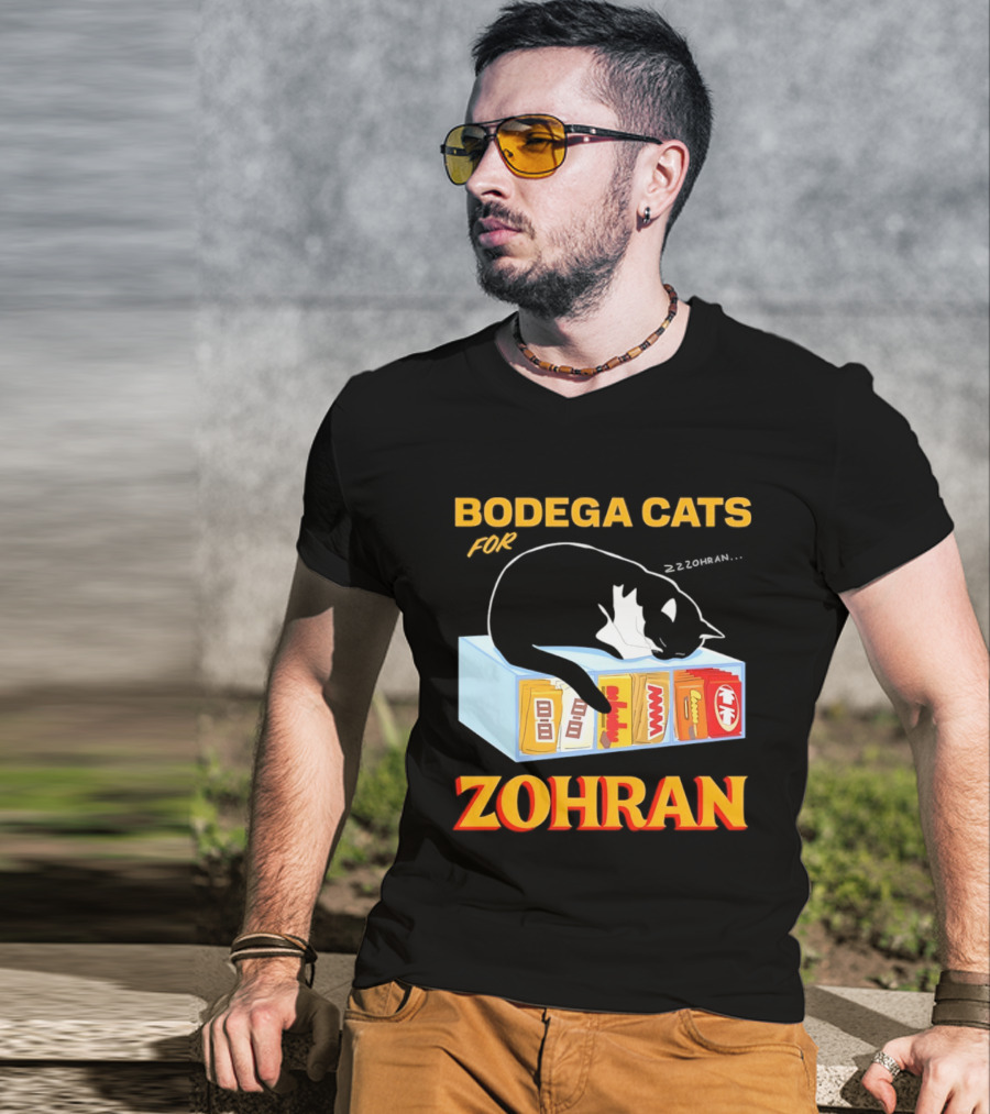 Bodega Cats For Zohran Cat Snack Kitty ZZZohran T-Shirt