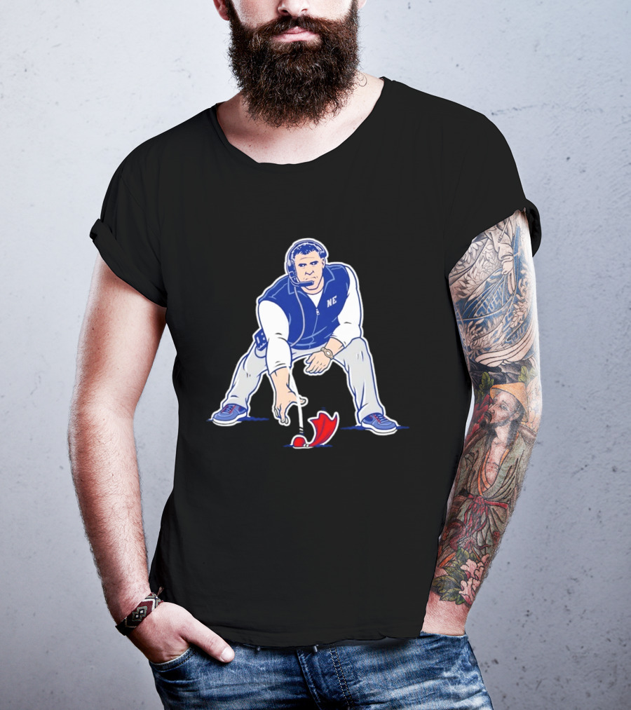 New England Patriots NE Coach Three Point Stance T-Shirt
