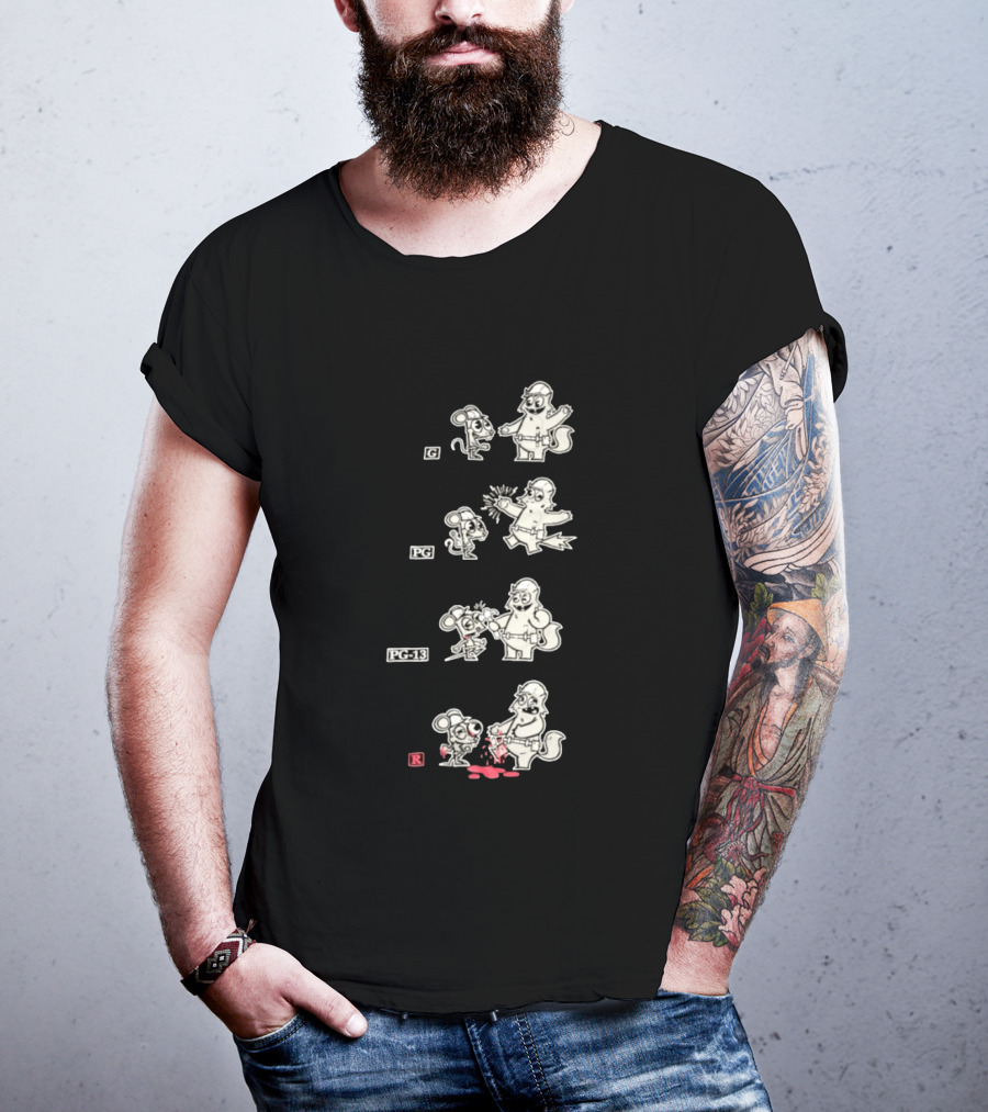 G PG PG 13 R Happy Tree Friends Cartoon Violence Sequence T-Shirt