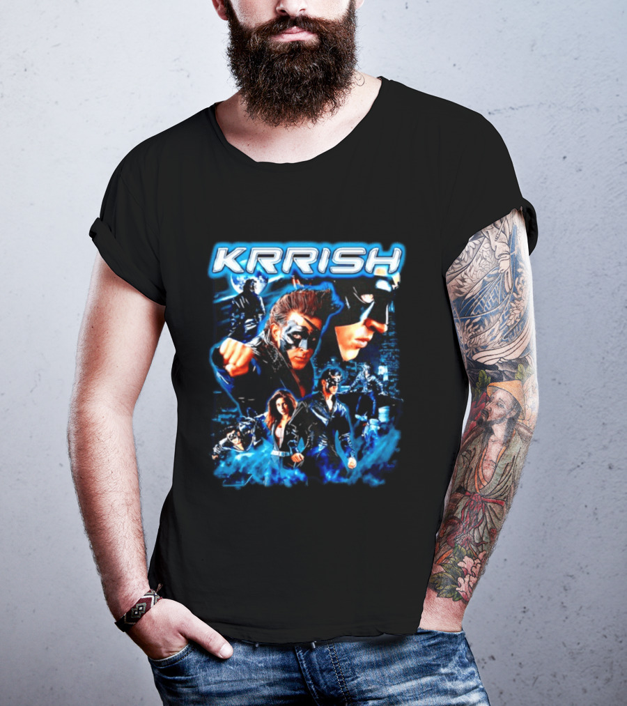 Krrish Hrithik Roshan Bollywood Movie Action Adventure Superhero T-Shirt