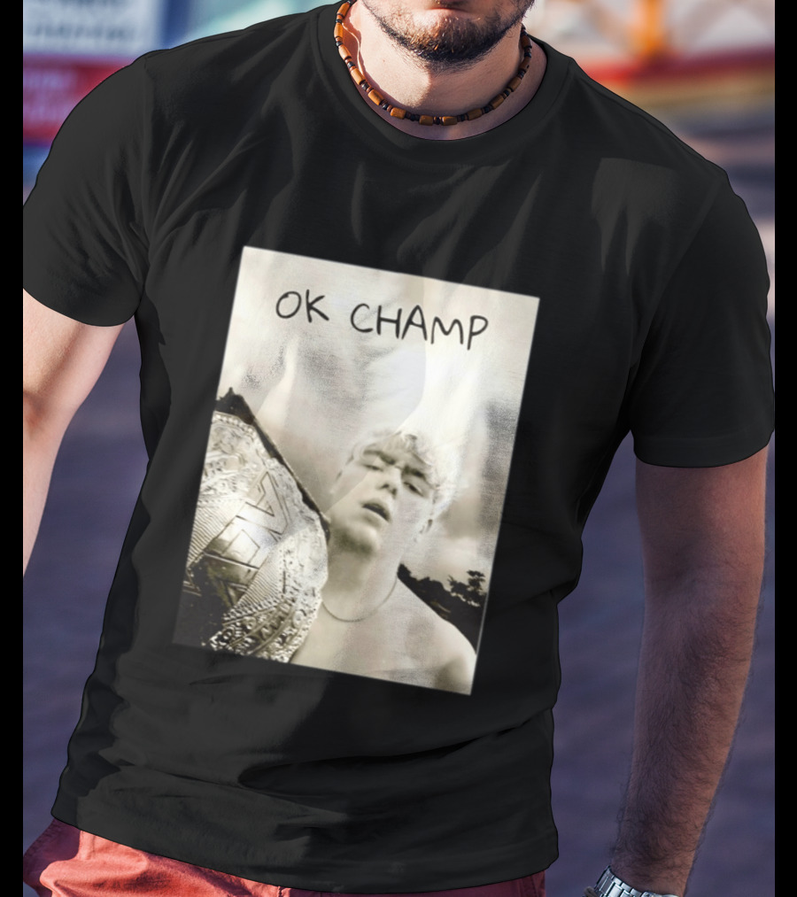 OK Champ Kyle Fletcher Holding Championship Belt T-Shirt
