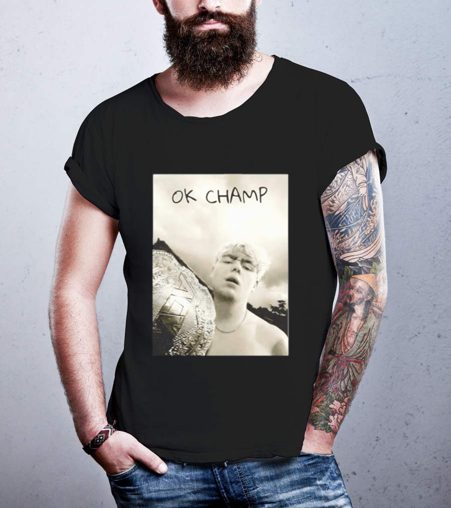 OK Champ Kyle Fletcher Holding Championship Belt T-Shirt