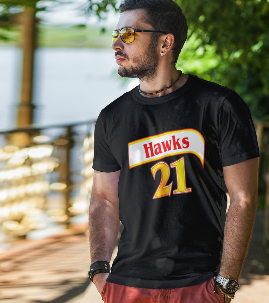 Hawks 21 Basketball Jersey NBA Team Edition T-Shirt