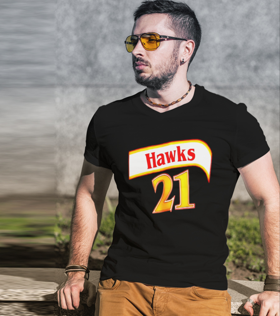 Hawks 21 Basketball Jersey NBA Team Edition T-Shirt