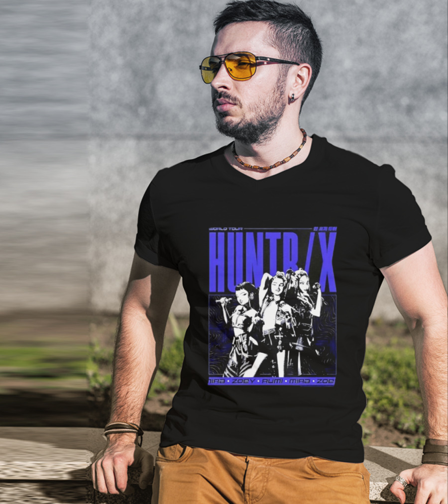 HUNT X World Tour Nira Zoey Rumi Mira Zoe Blue T-Shirt