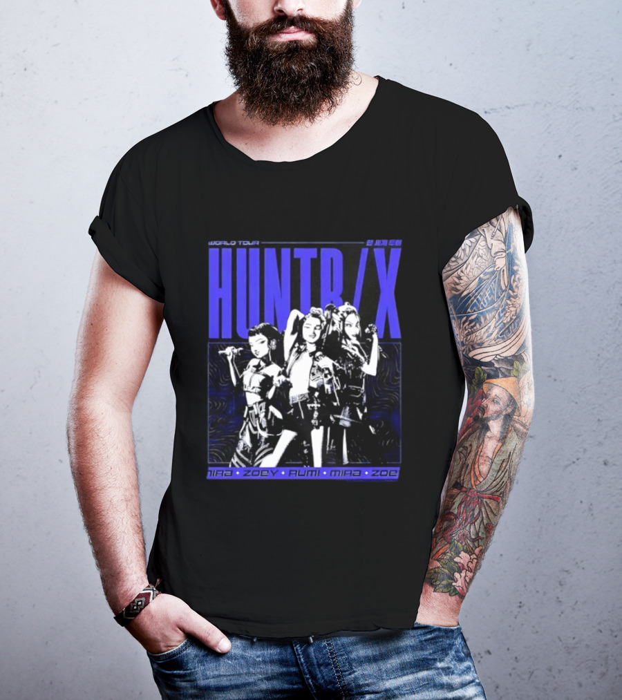 HUNT X World Tour Nira Zoey Rumi Mira Zoe Blue T-Shirt