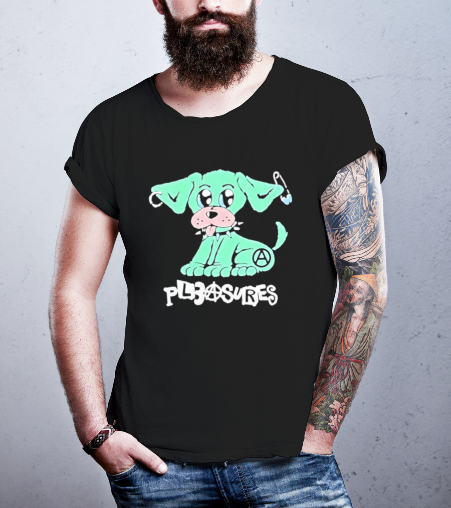 Pleasures Ruff Neon Dog Safety Pin T-Shirt