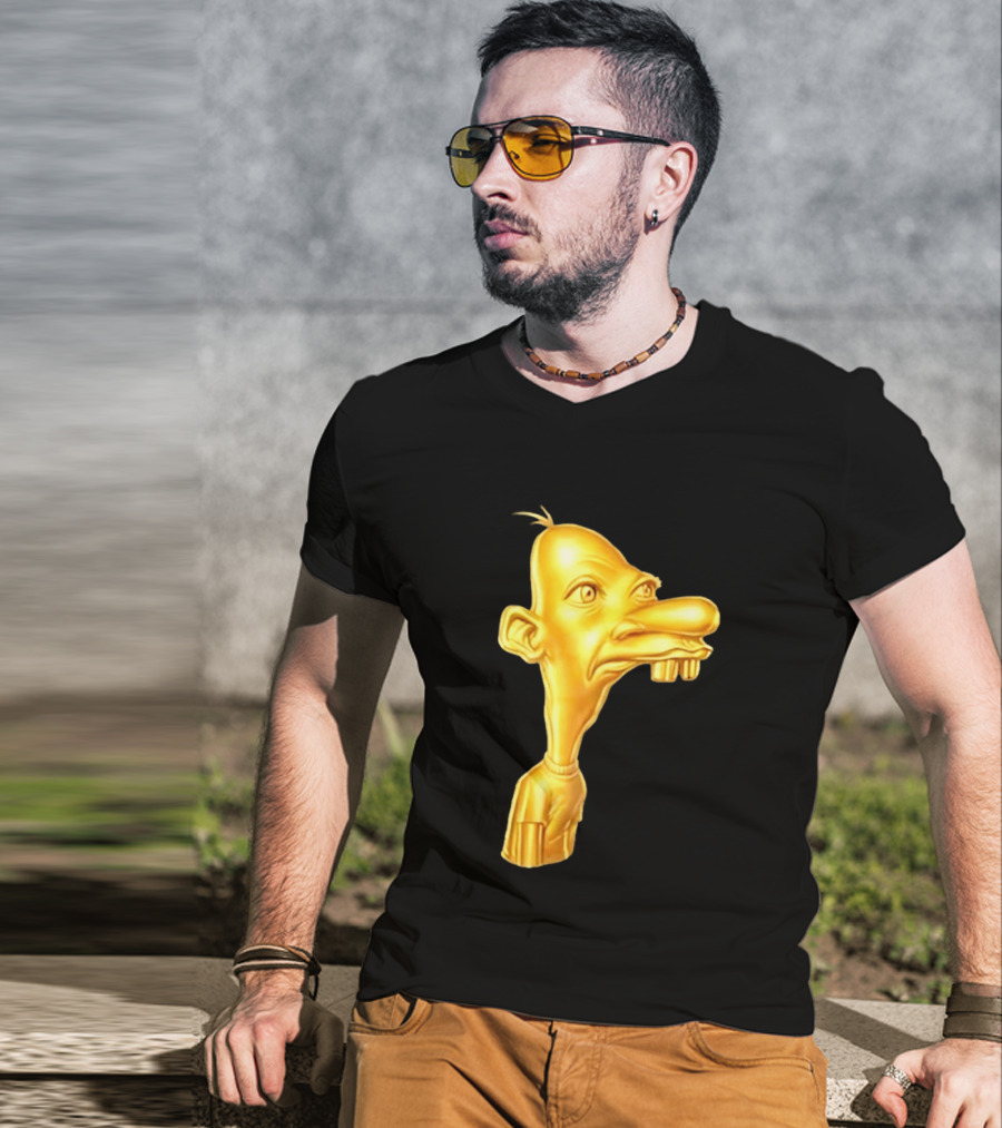 Neegy Meme Cartoon Golden Head T-Shirt