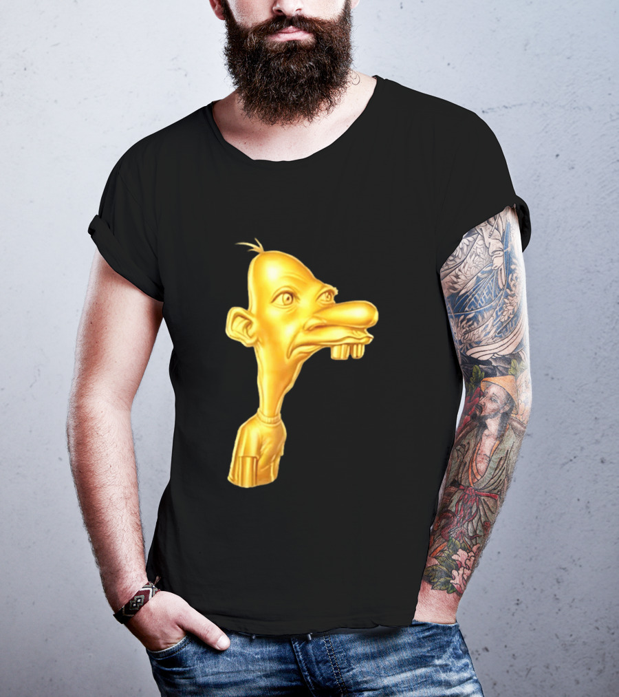 Neegy Meme Cartoon Golden Head T-Shirt