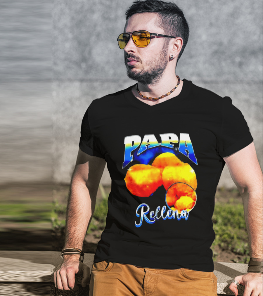 Papa Rellena Bold Text Potato Dish T-Shirt