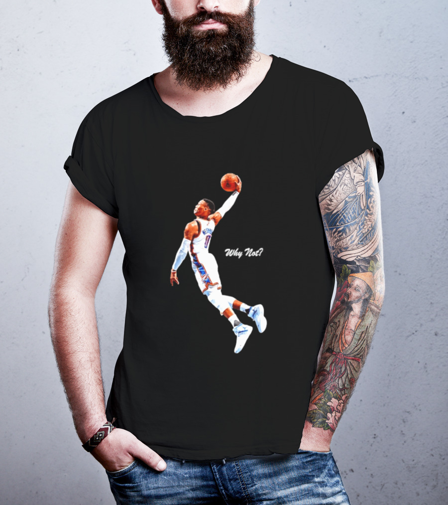Russell Westbrook Oklahoma City Thunder Why Not Basketball Dunk T-Shirt