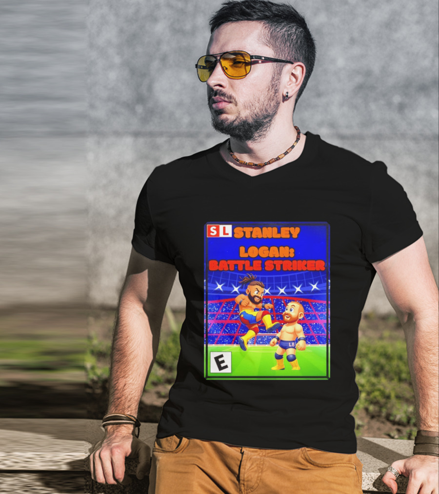 Stanley Logan Battle Striker Wrestling Game Cover T-Shirt