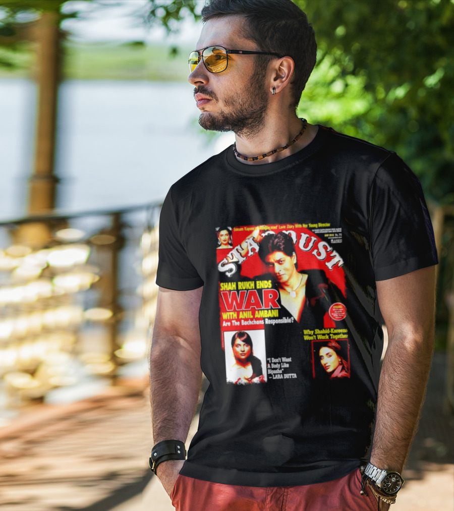 Stardust Magazine May 2010 Shah Rukh Khan Anil Ambani War Are Bachchans Responsible Sonam Kapoor Lara Dutta Interview T-Shirt