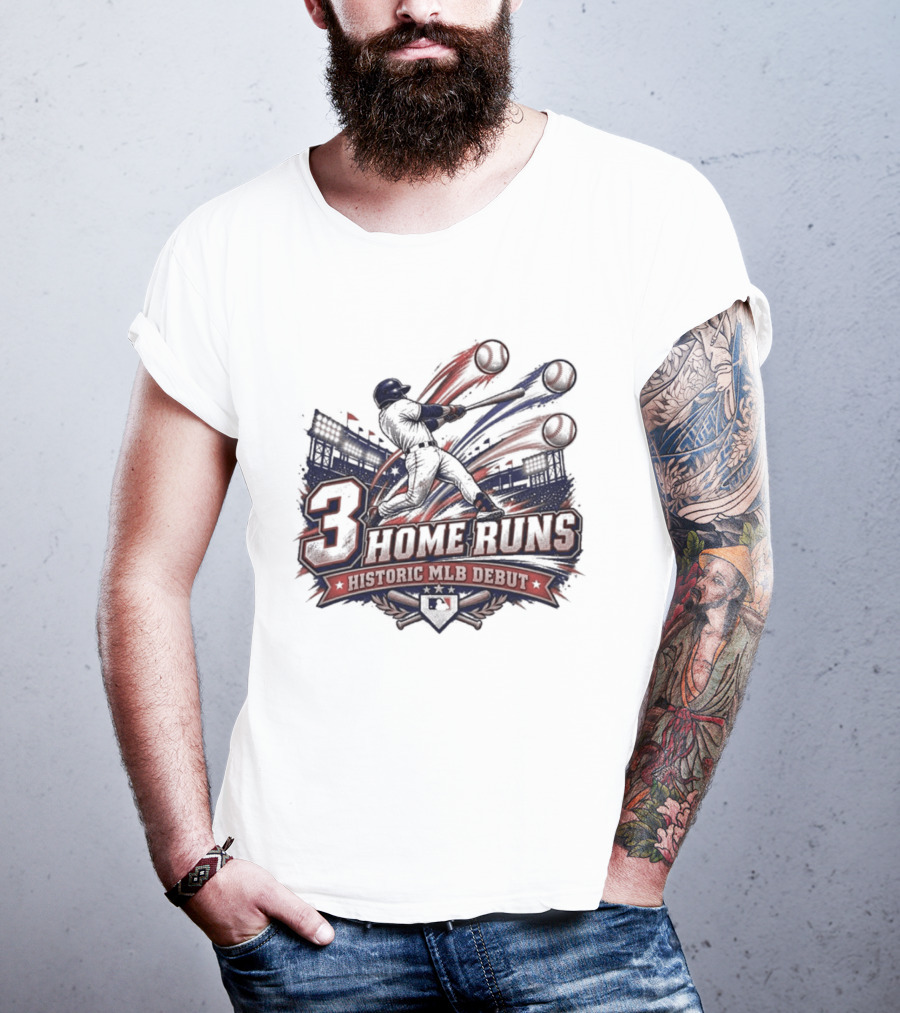 3 Home Runs Historic MLB Debut T-Shirt