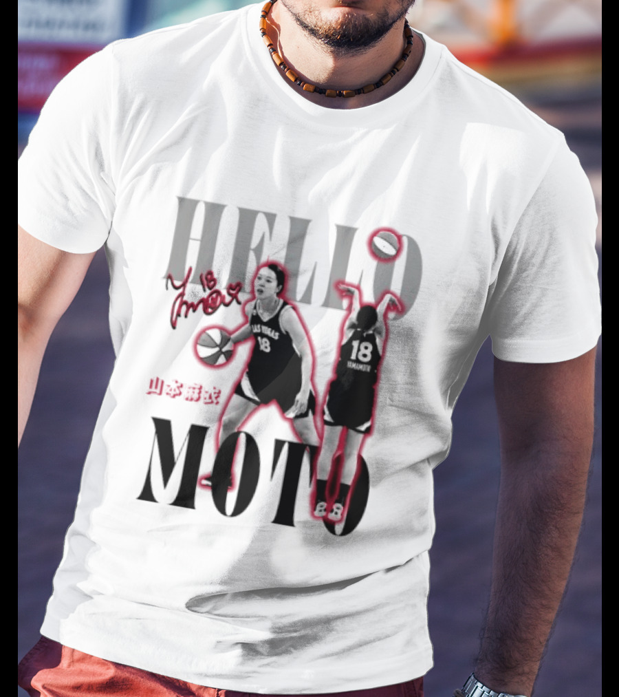 Hello Moto Mai Yamamoto Las Vegas No 18 Basketball T-Shirt