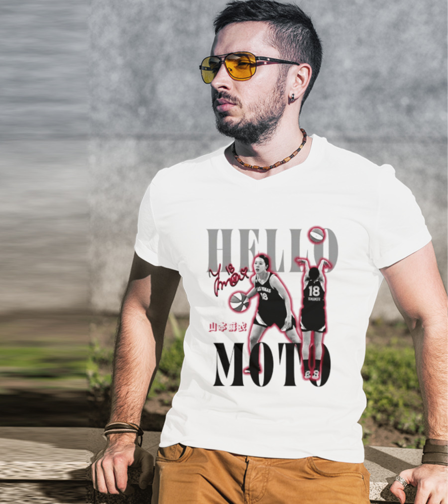 Hello Moto Mai Yamamoto Las Vegas No 18 Basketball T-Shirt