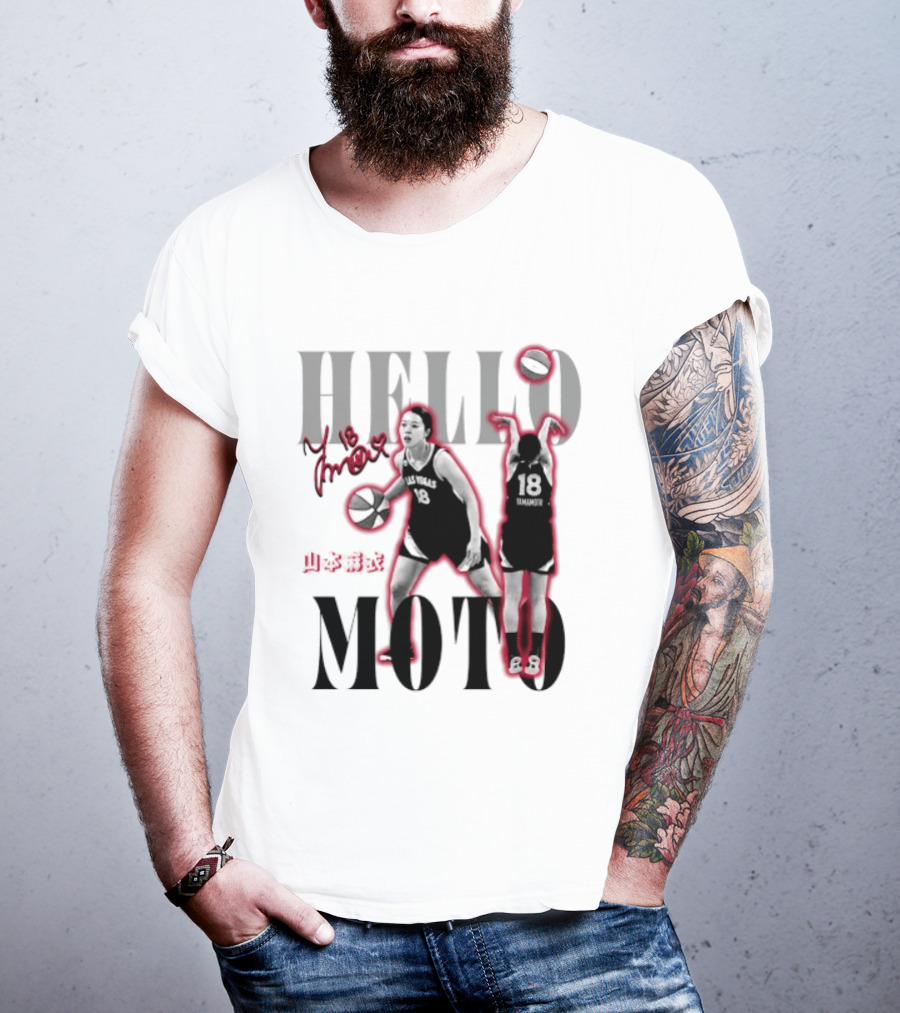 Hello Moto Mai Yamamoto Las Vegas No 18 Basketball T-Shirt