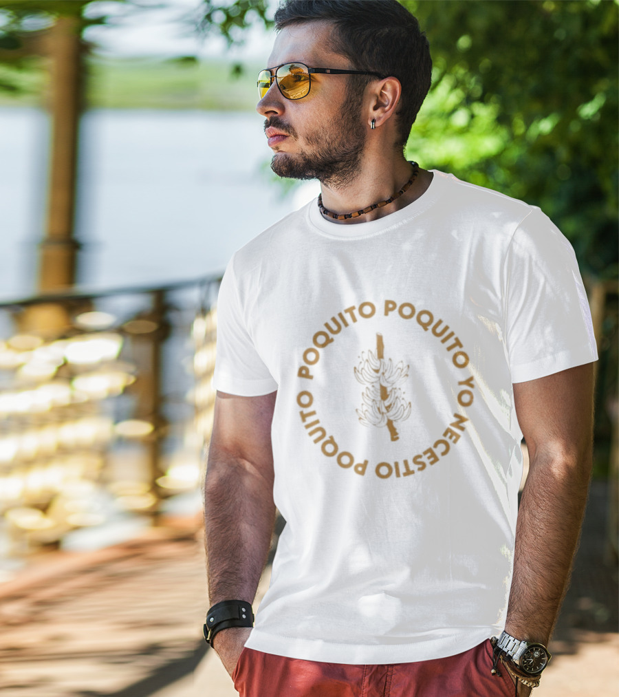 Poquito Poquito Yo Necesito Banana Fruit Circular T-Shirt