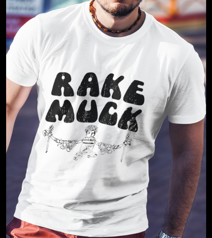 Rake Muck Mythology Pan Satyr Vintage Black And White T-Shirt