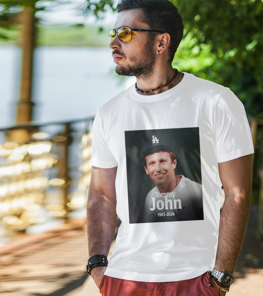 Tommy John 1943 2026 Los Angeles Baseball Memoriam T-Shirt