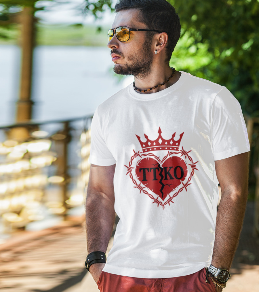 TTKO Broken Heart Crown Barbed Wire T-Shirt
