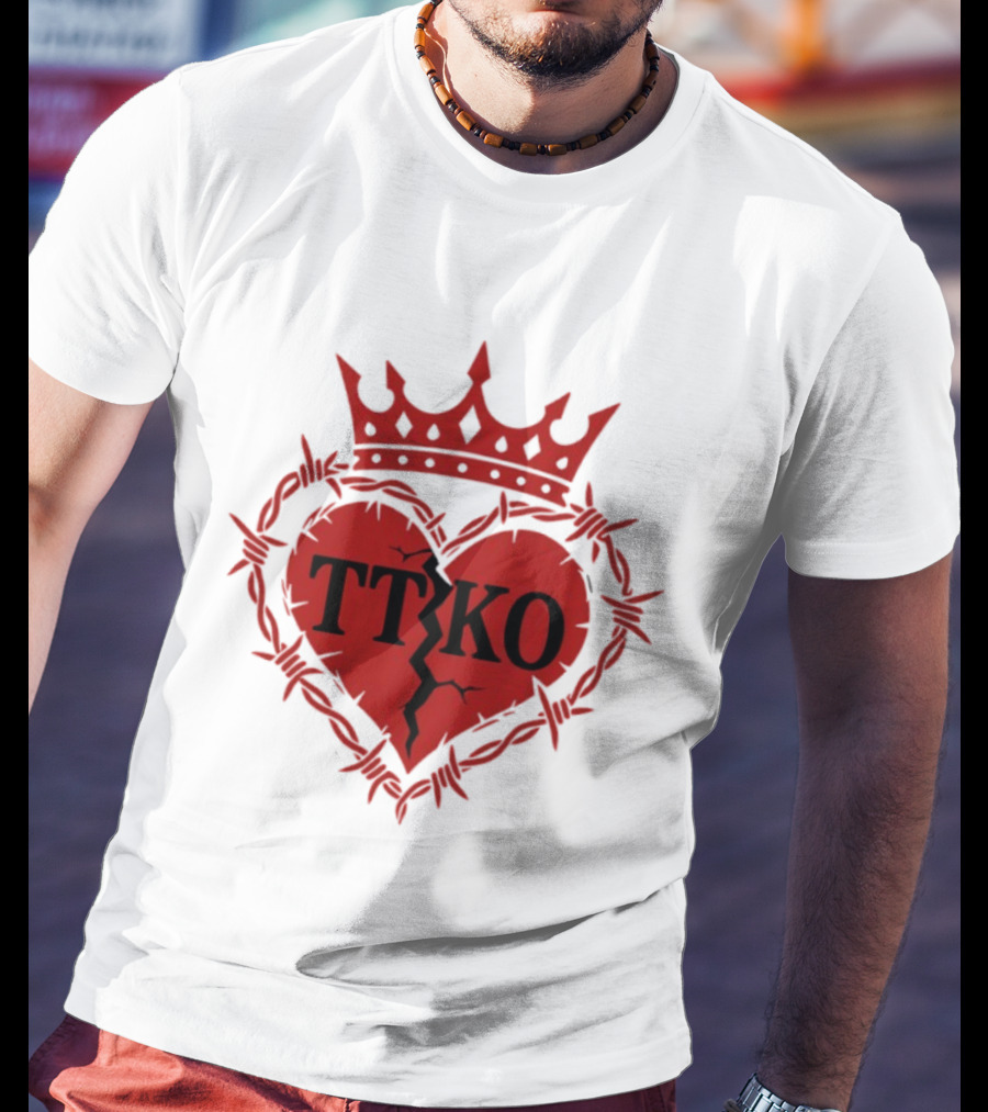 TTKO Broken Heart Crown Barbed Wire T-Shirt