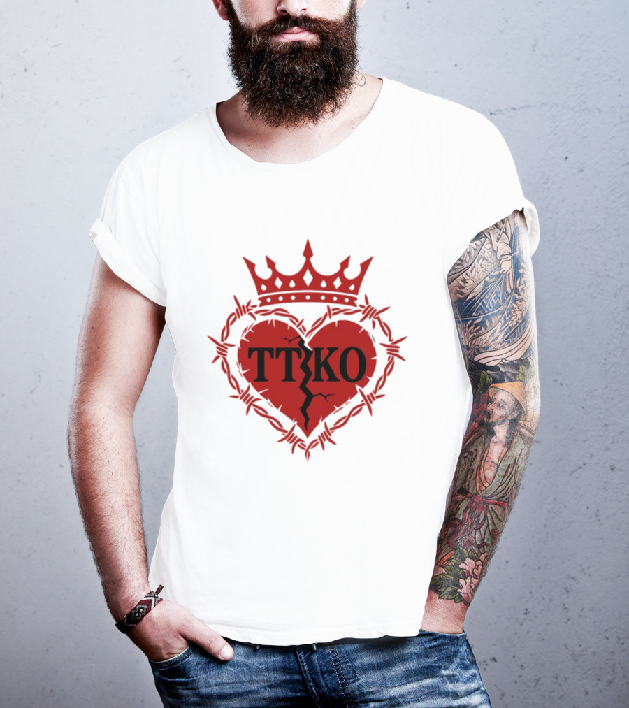 TTKO Broken Heart Crown Barbed Wire T-Shirt